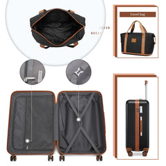 Kono Lightweight Carry-On Suitcase – 3-Piece Travel Set with TSA Lock