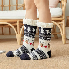 Women's Christmas Fluffy Slipper Socks