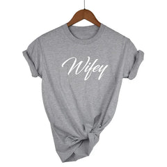 Hubby & Wifey Matching T-Shirt – Funny Casual Cotton Tee for Women