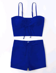 TropicLeaf High Waist Bikini Set – Summer Swimwear for Women