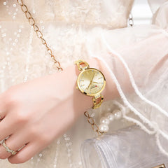 CURREN Luxury Quartz Watch with Rhinestones
