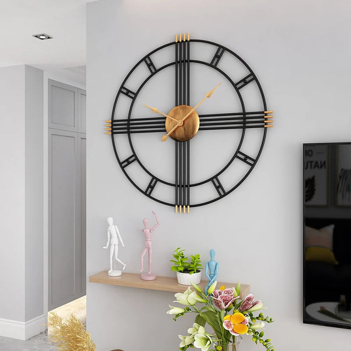Nordic Luxe Silent Iron Wall Clock, image 2