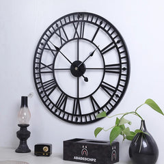 Modern 3D Metal Wall Clock – Silent Nordic Roman Numeral Clock for Home & Office