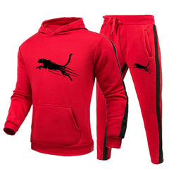 Men’s 2-Piece Tracksuit – Hooded Sweatshirt & Joggers Gym Set