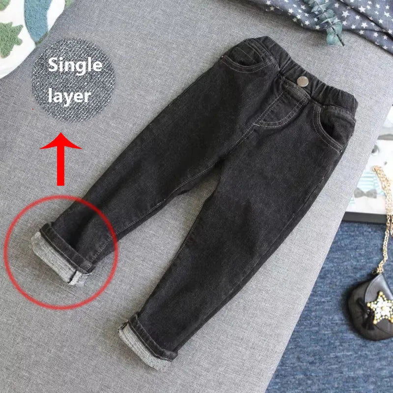 Kids' Fleece Lined Warm Jeans