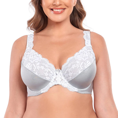 GraceLift Lace Minimiser Bra – Full Cup Plus Size Support (36C–50J)