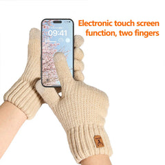 Women's Cable Knit Touchscreen Gloves, Plush Lined