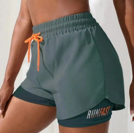 FlexiFit Dual-Layer Yoga Shorts
