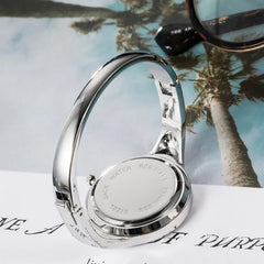 MOONBIFFY Minimalist Gold Cuff Women’s Quartz Watch