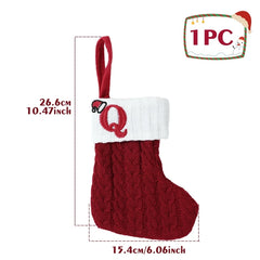 Mini Knitted Letter Stocking Decoration