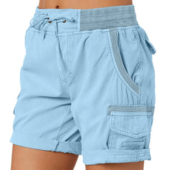 Women's Plus-Size Cargo Shorts – Loose-Fit Summer Hiking Shorts with Pockets