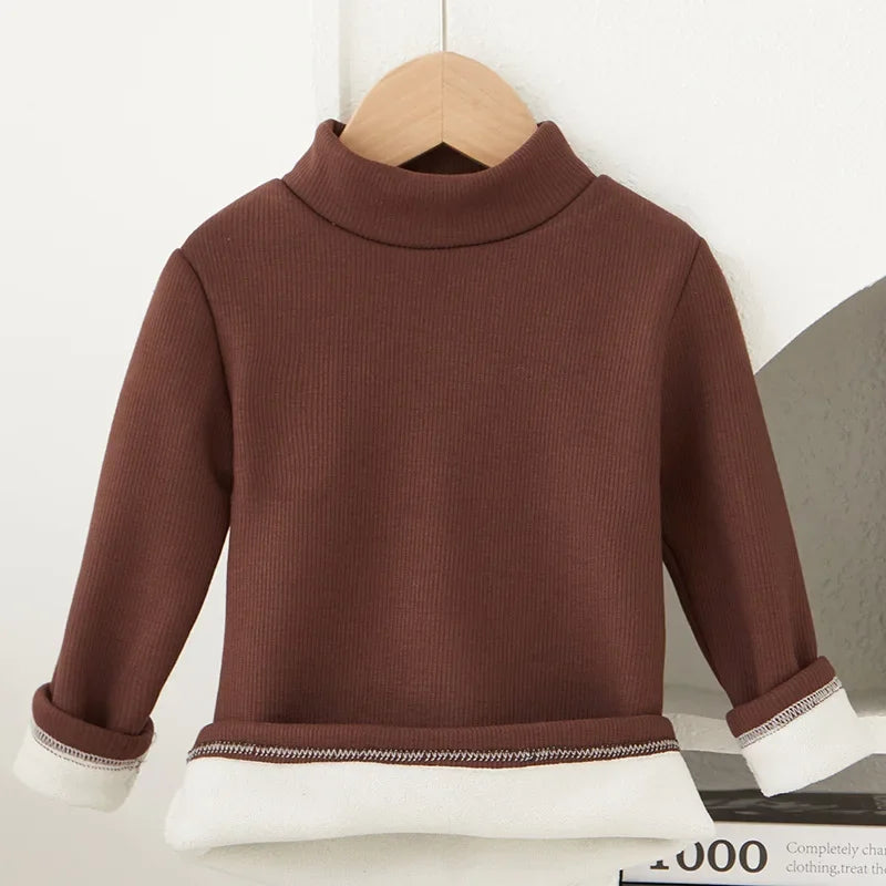 Kids' Fleece Lined Mock Neck Top