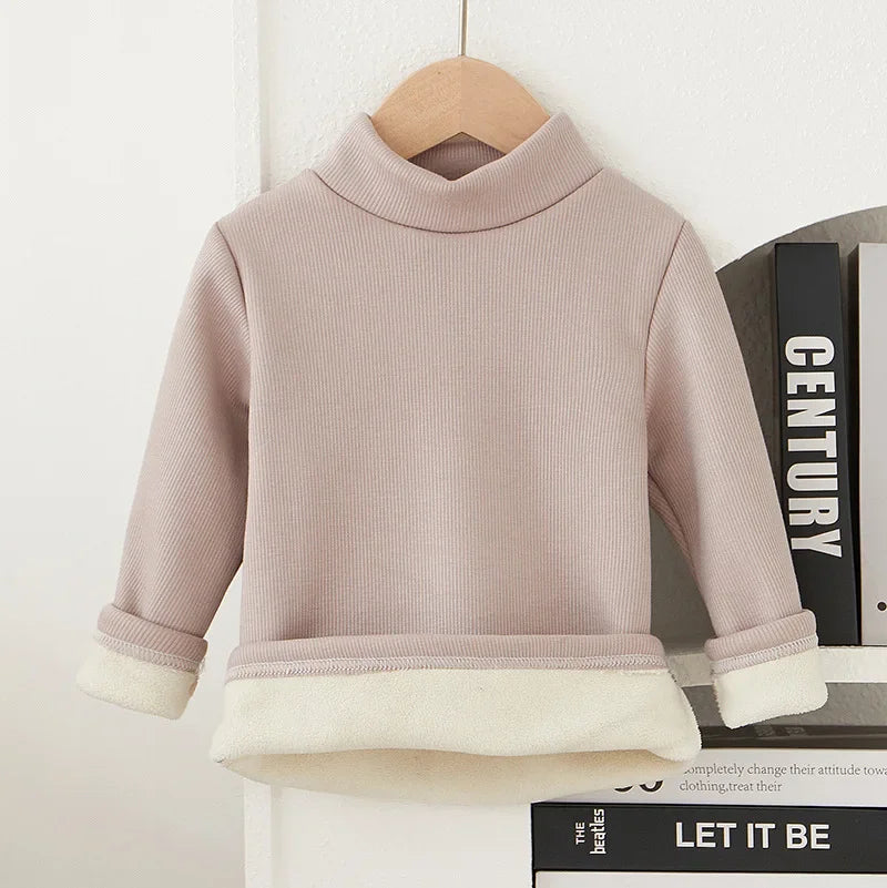 Kids' Fleece Lined Mock Neck Top