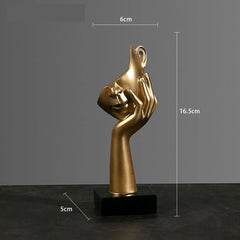 Abstract Mask Resin Statue – Modern Home & Office Decor