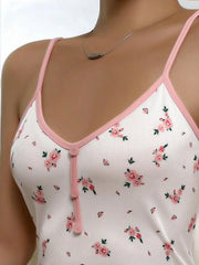 Sweet Floral V-Neck Nightdress