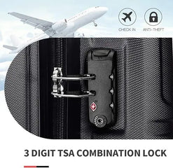 Kono 3-Piece Lightweight ABS Luggage Set – TSA Lock & 360° Spinner Wheels