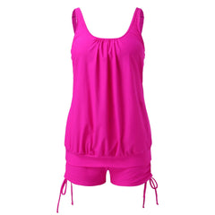 BreezyFit 2-Piece Tankini Swim Set – Drawstring Shorts & Sleeveless Top