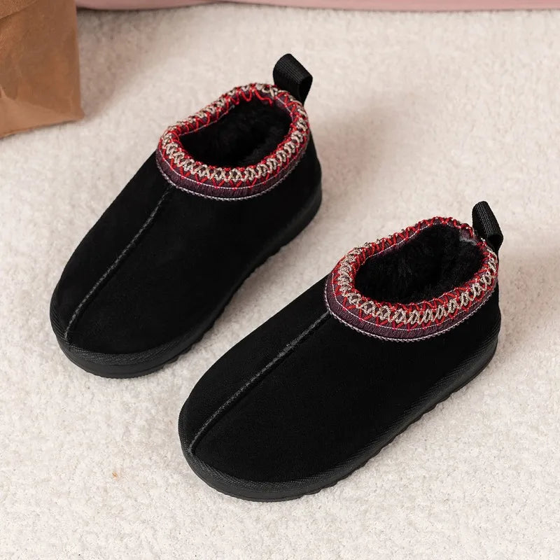 Girls' Striped Cuff Winter Boots