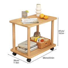 Modern Movable Sofa Side Table – 2-Tier Coffee & Tea Table