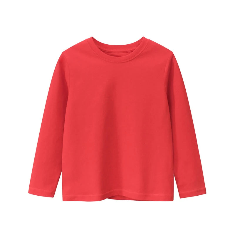 Kids' 100% Cotton Long Sleeve T-Shirt, 7 Colours