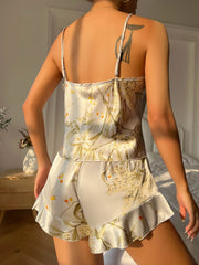 Floral Cami & Ruffle Shorts Pyjama Set
