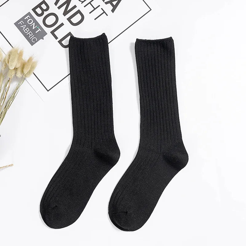 Women's Ribbed Crew Socks
