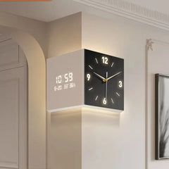 LuxeDual Two-Sided Silent Wall Clock