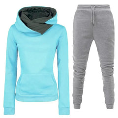 Women's Fleece-Lined Tracksuit – Hooded Sweatshirt & Joggers Set