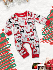 Festive Family Christmas Pyjama Set with Deer Print