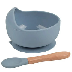 Silicone Suction Weaning Bowl and Spoon Set, 2 Piece