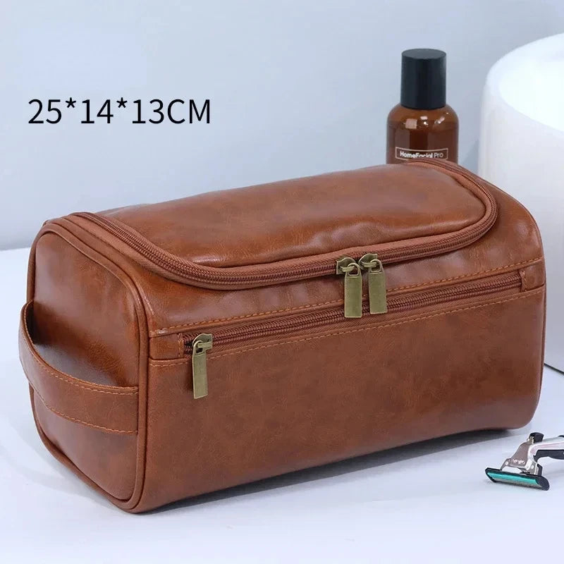 Hanging Toiletry Bag, Faux Leather or Canvas