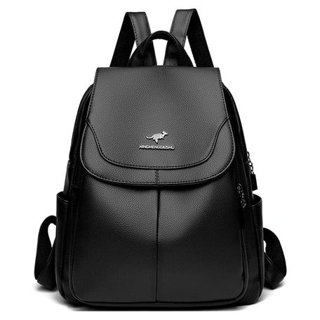 Women's Large Capacity Genuine Leather Backpack – Vintage Travel & School Bag