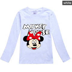 Girls' Minnie Long-Sleeve Cartoon T-Shirt – Fun & Casual