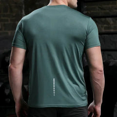 Men’s Quick-Dry Fitness T-Shirt – Breathable Short-Sleeve Running & Cycling Top