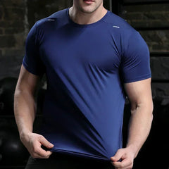 Men’s Quick-Dry Fitness T-Shirt – Breathable Short-Sleeve Running & Cycling Top