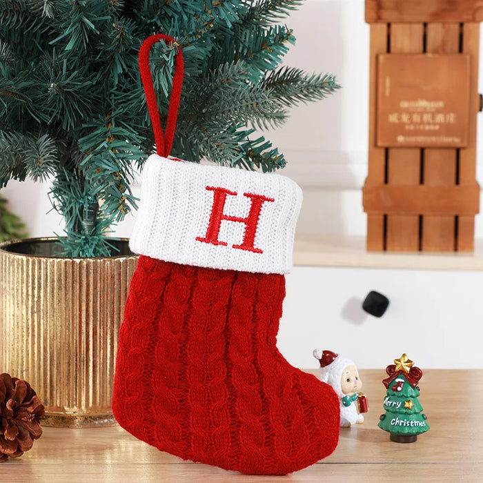 Knitted letter Christmas stocking, photo 2