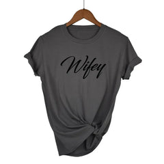 Hubby & Wifey Matching T-Shirt – Funny Casual Cotton Tee for Women