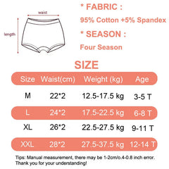 Girls' Cotton Boxer Briefs, Pack of 4