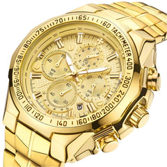 WWOOR Luxury Gold Chronograph Men's Watch