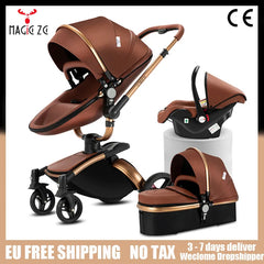 Luxury 3-in-1 High Landscape Baby Stroller – Lightweight & Foldable Travel System for Newborns