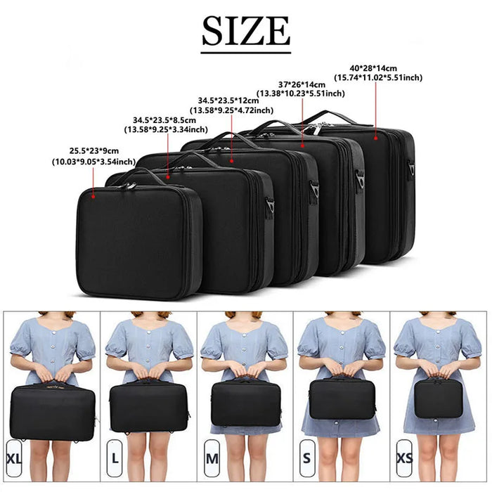 Large makeup case with adjustable dividers, photo 2