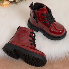 Kids' Waterproof Lace-Up Boots with Zip