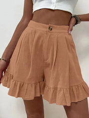 Women's High-Waisted Wide-Leg Shorts – Loose Fit Summer Casual