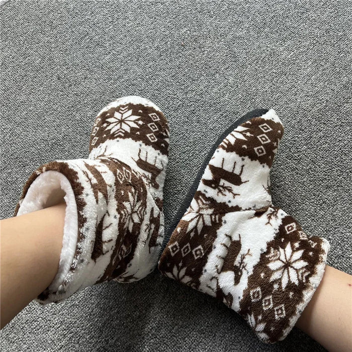 Women's Nordic knit slipper boots, photo 2