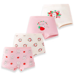 Girls' Cotton Boxer Briefs, Pack of 4