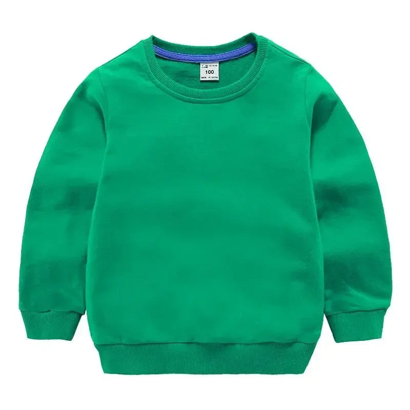 Kids' Cotton Crew Neck Sweatshirt, 10 Colours