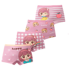 Girls' Cotton Boxer Briefs, Pack of 4