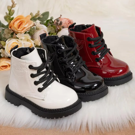 Kids' Waterproof Lace-Up Boots with Zip