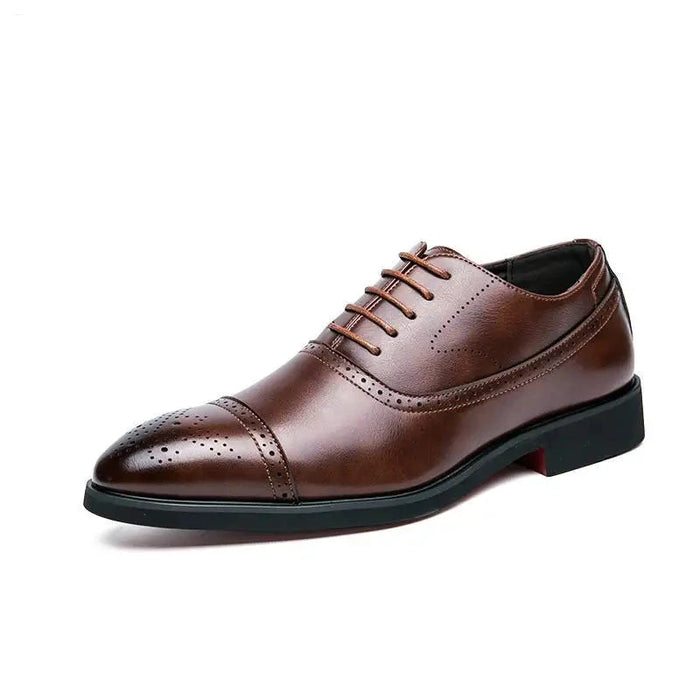 Red Sole Brogue Elegance, Brown