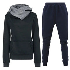 Women's Fleece-Lined Tracksuit – Hooded Sweatshirt & Joggers Set